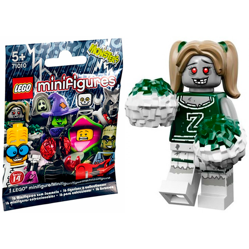 минифигурка lego collectable minifigures 71010 серия 14 монстры 7 дет Чирлидерша-зомби LEGO Collectable Minifigures 71010 Серия 14: лего Монстры