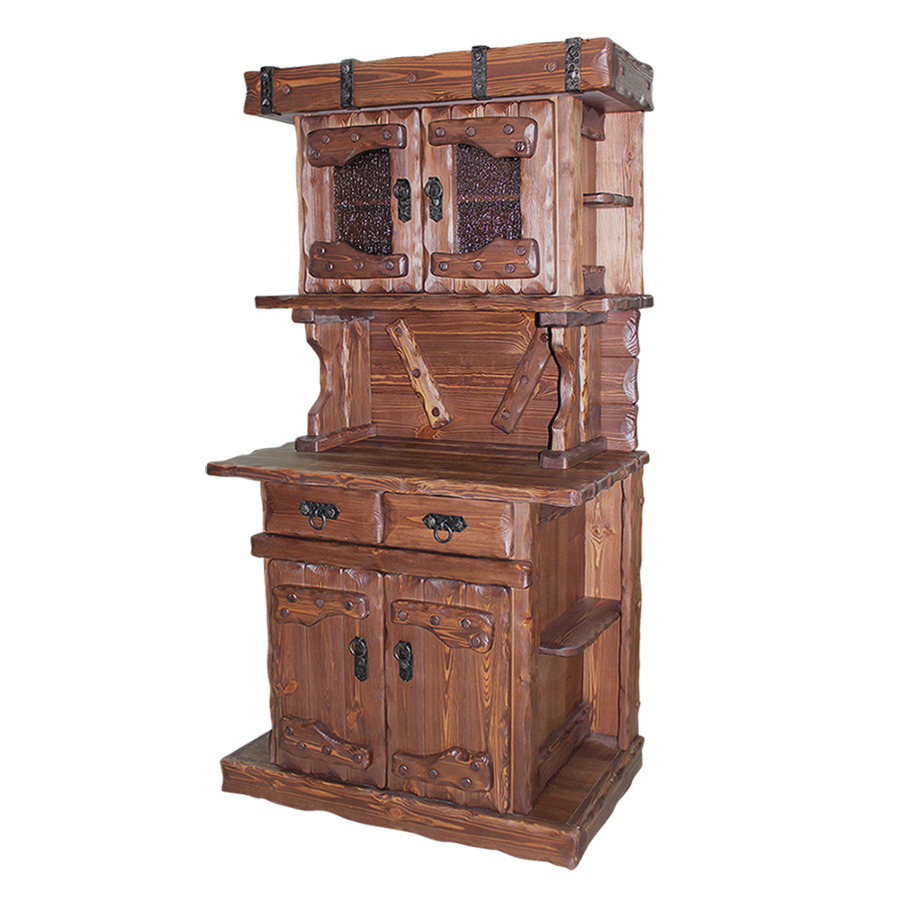 фото Буфет деревянный ммк-древ "Сударь 2" с элементами ковки, 107*60*Н220 старый орех