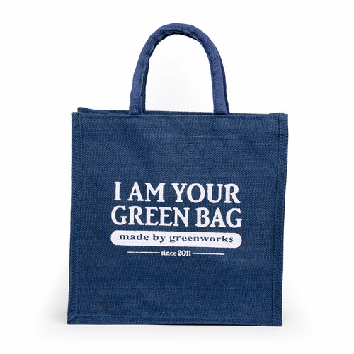 сумка шоппер джутовая сумка i am your green bag сумка шоппер сумка для покупок черный черный Сумка шоппер Джутовая сумка I am your green bag, сумка шоппер,сумка для покупок, джинсово-синий, синий