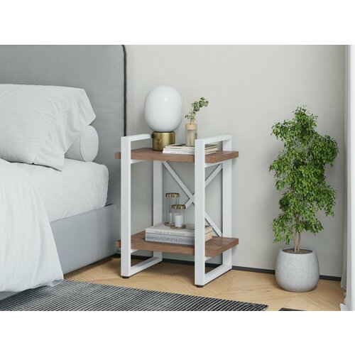 Тумба прикроватная Айсберг Лофт 40 белыйдуб крафт табак 4790₽