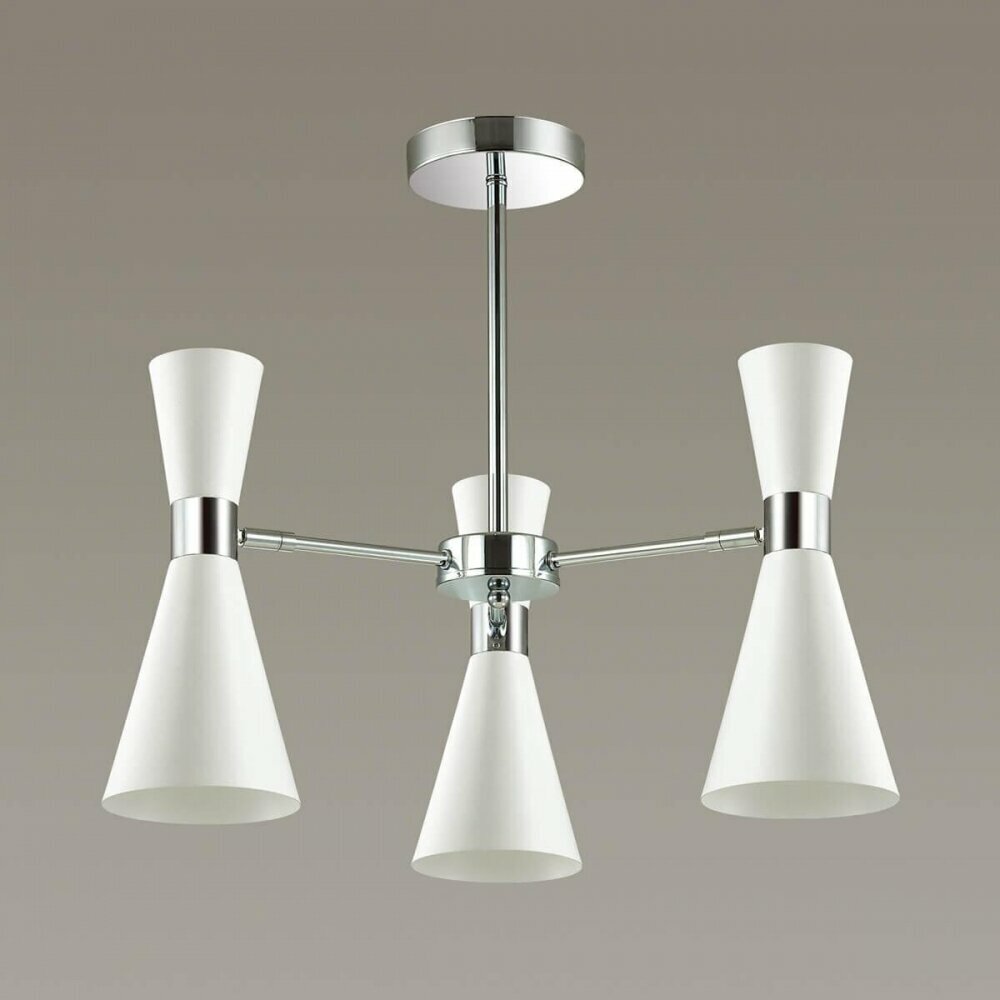 Люстра на штанге с лампочкой Lumion Quinn 3661/3CLamps E14 Свеча — фото 1