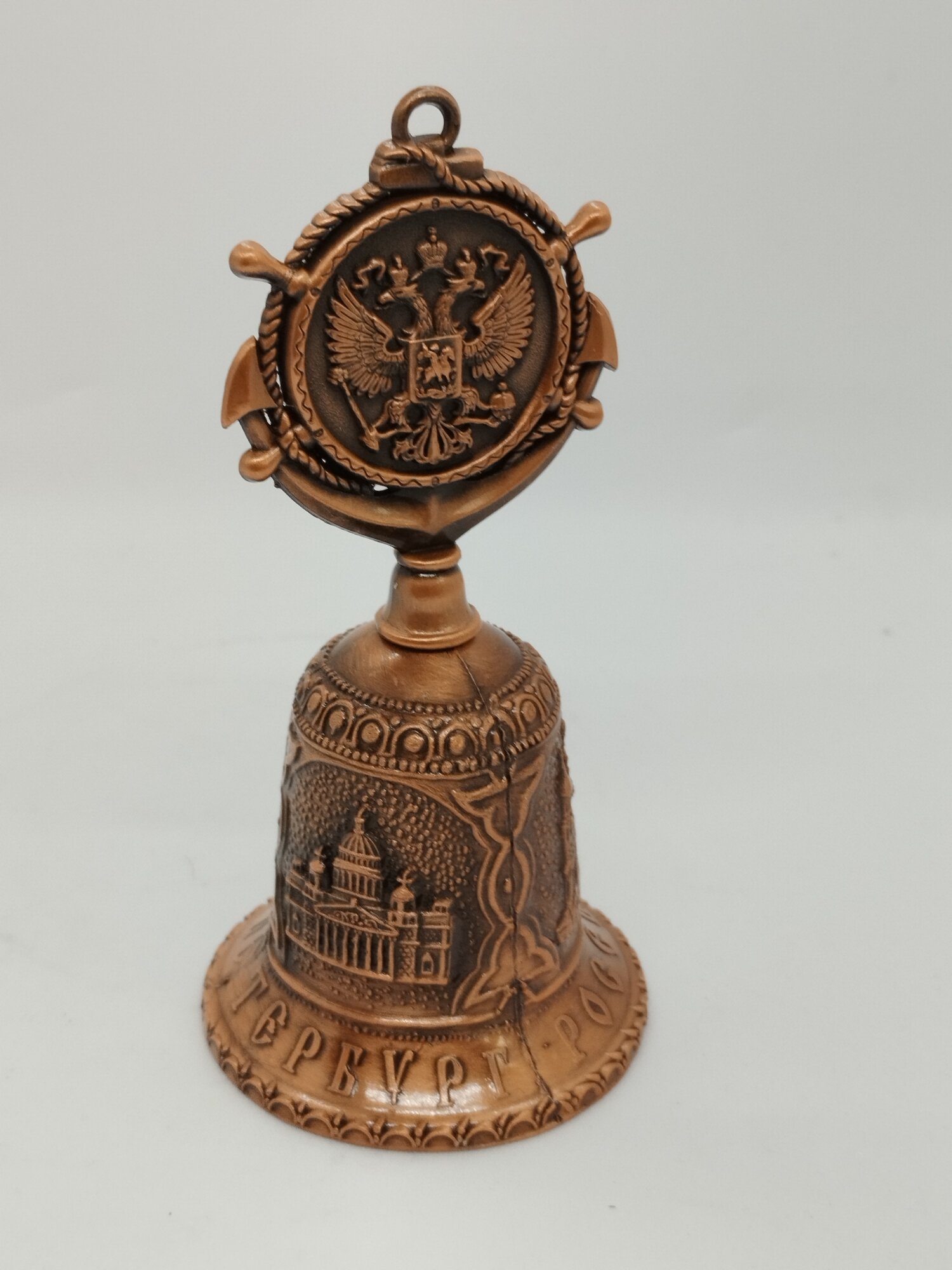Колокольчик "Якорь. Разводные мосты", медь — фото 1