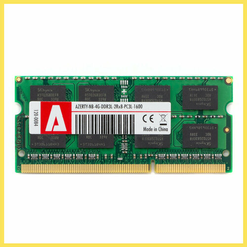 Оперативная память SODIMM 4 Gb Azerty DDR3L 2Rx8 PC3L-1600 оперативная память azerty ddr3l 2rx8 pc3l 1600 pc 4g 1600 dimm 4gb