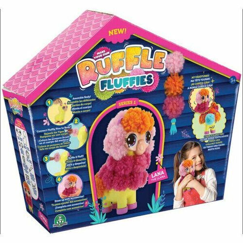Набор для создания игрушки из помпонов Ruffle Fluffies Лама Лана HUN1819 6780₽