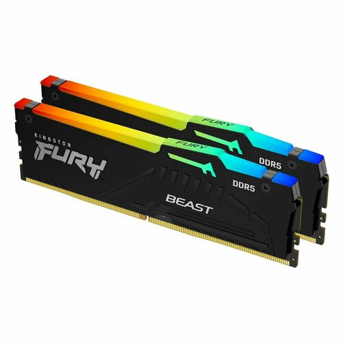 Модуль памяти 32GB Kingston DDR5 5200 DIMM FURY Beast Black RGB EXPO