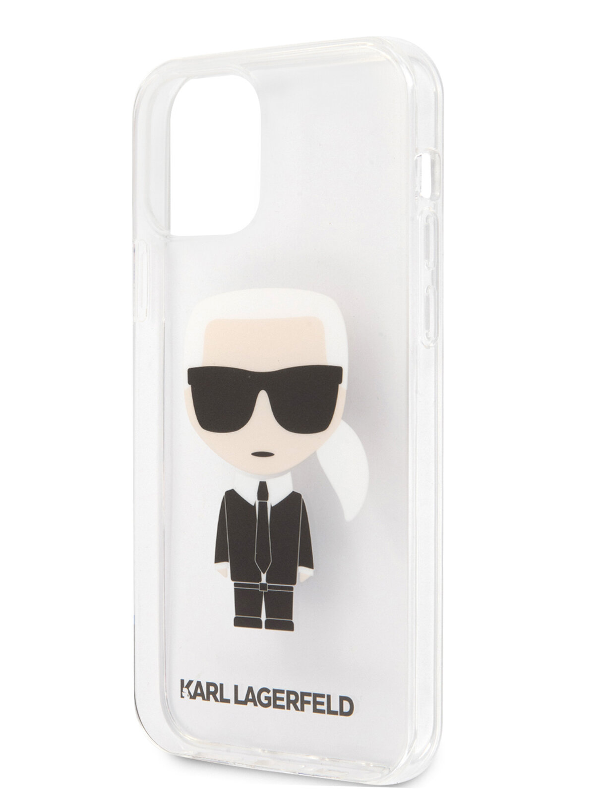 Чехол Karl Lagerfeld Ikonik Karl Hard для iPhone 12 | 12 Pro, прозрачный