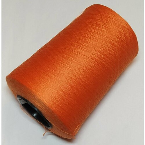 Пряжа для вязания Лидия Сильвер в бобинах, цвет морковь, состав 50% шерсть импортного мериноса 50% акрил.