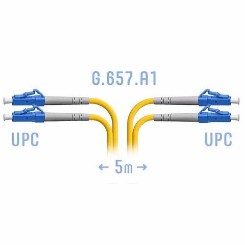 Патч-корд оптический SNR (SNR-PC-LC/UPC-DPX-A-5m)