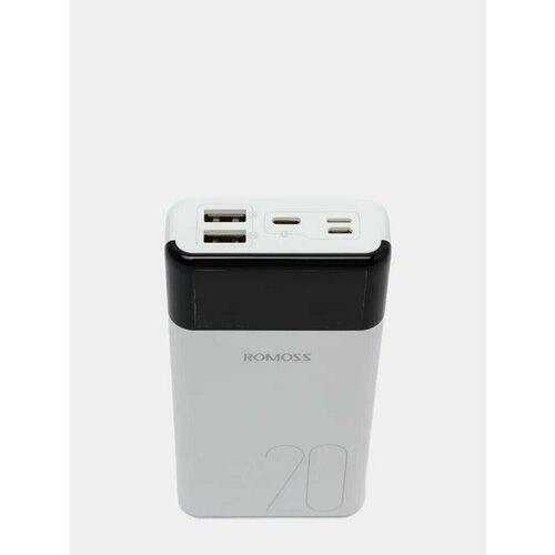 Портативный аккумулятор емкостью 20 000 мАч белый 2600₽