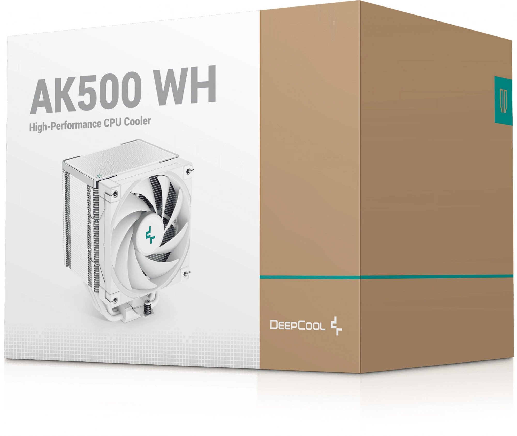 Кулер для процессора DEEPCOOL AK500 WH LGA20XX/1700/1200/115X/AM5/AM4 (9шт/кор, TDP 240W, PWM, Fan 120mm, 5 тепл. Трубок, Copper Base, белый) RET (AK500 WH) - фото №8