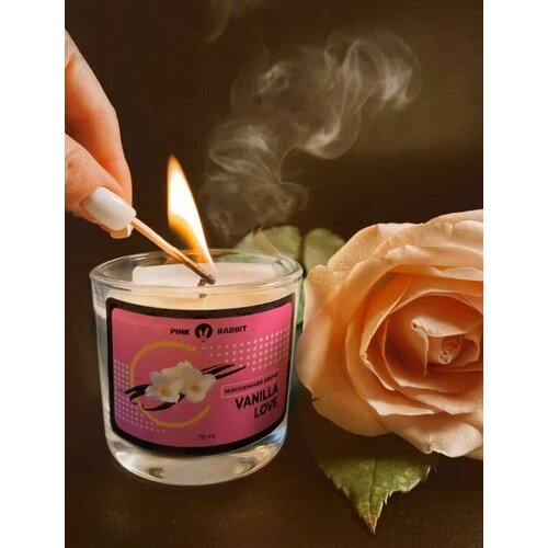 Массажная свеча Pink Rabbit Vanilla love, 70мл