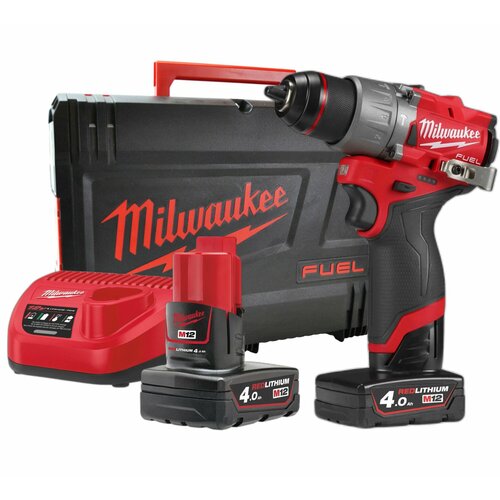 Аккумуляторная дрель-шуруповерт Milwaukee M12 FPD2-402X, 1550 об/мин, 22500 уд/мин, с 2 АКБ 2 Ач и ЗУ, в кейсе, 4933479869