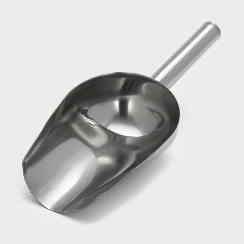 Совок из нержавеющей стали для льда и сыпучих продуктов 260 мл 249 см цвет хромированный 759₽