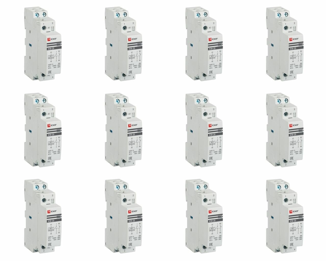фото Модульный контактор EKF КМ 20А 2NО (1 мод.) PROxima 20А