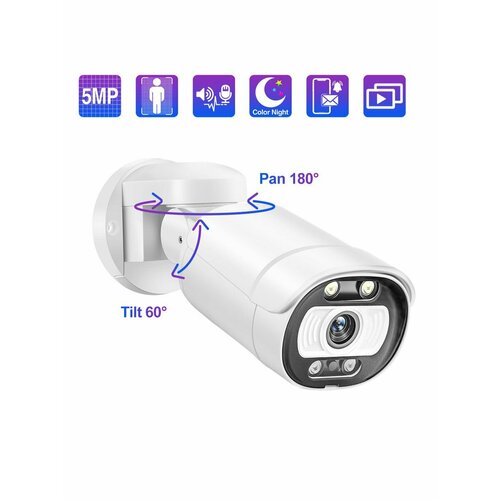Ai смарт 5MP камера для видеонаблюдения poe инжектор 48v
