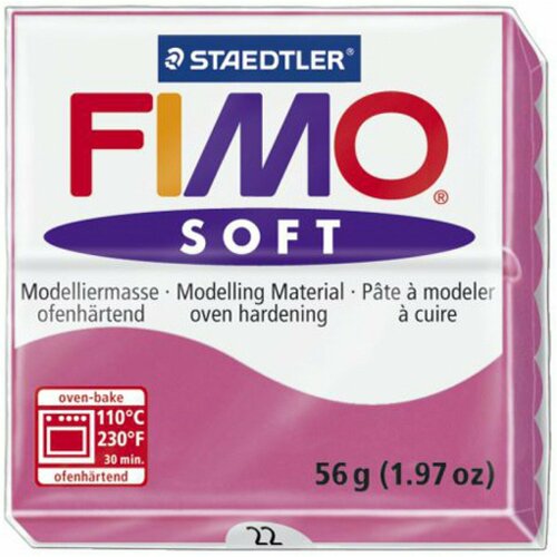 полимерная глина fimo soft 8020 39 мята peppermint 56 г цена за 1 шт Полимерная глина FIMO Soft 55 х 55 х 15 мм малиновый FIMO 8020-22