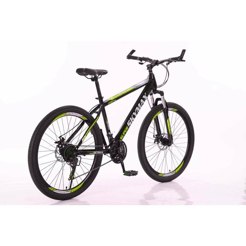 Велосипед горный 26 SUPER SKYMAX21 скорость дисковый тормоз Shimano амортизатор передний черно-желтый 24939₽