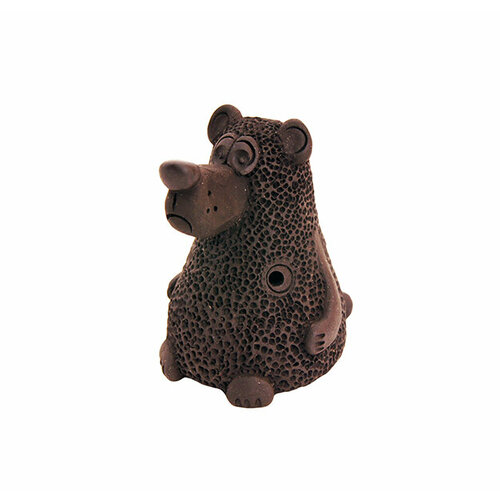 керамика щипановых sb01 свистулька кот SB06 Свистулька большая Медведь, черная, Керамика Щипановых