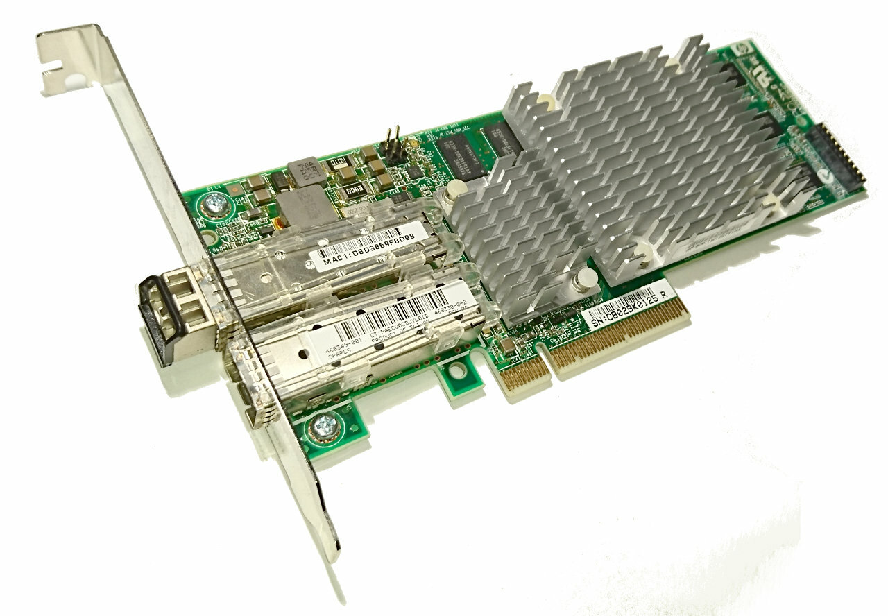 Сетевая карта HP NC522SFP 10Gb 2xSFP+ PCI-E 468332-B21 468349-001