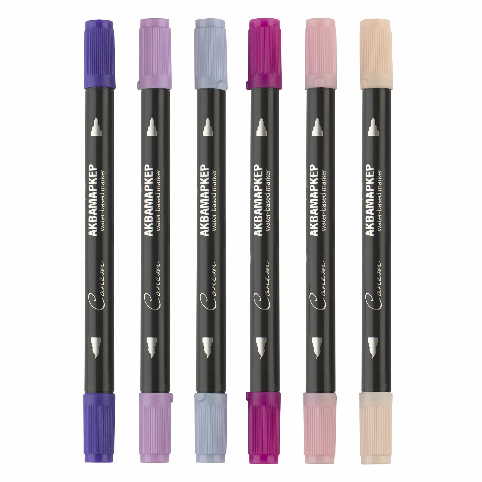 фото Акварельные маркеры Невская палитра Сонет "Розовые и фиолетовые цвета №1", 6 штук