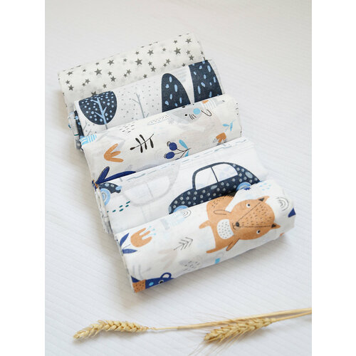 Пелёнки для новорожденный 5 штук ситец 90120 см 1250₽