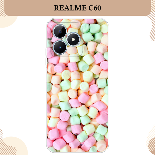 Силиконовый чехол Marshmallows на Realme C60 / Реалми C60 силиконовый чехол на realme c60 реалми c60 пыльно розовые пионы