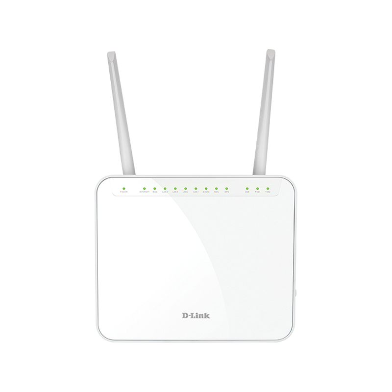 Маршрутизатор/ DVG-5402G/R1A AC1200 Wi-Fi Router, 1000Base-T WAN, 4x1000Base-T LAN, 2x5dBi external antennas, 2xF