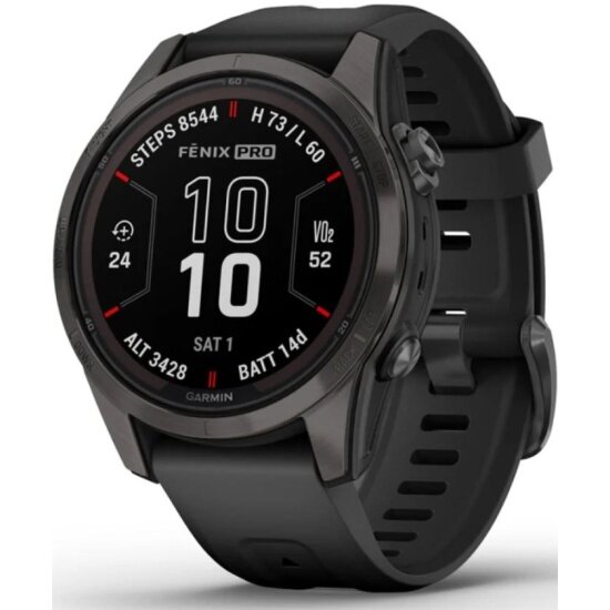 Спортивные часы Garmin Fenix 7S Pro Sapphire Solar, черный