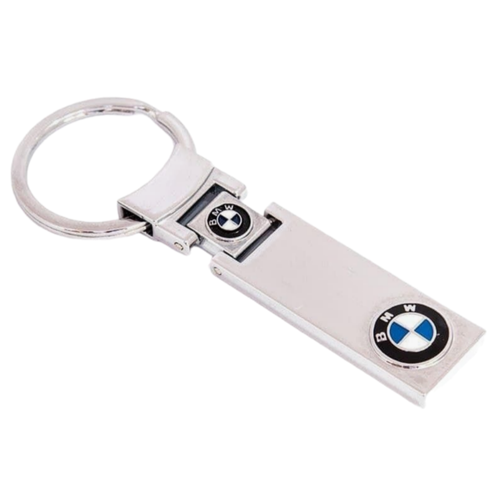 Брелок MGS-Tuning, гладкая фактура, BMW, серебристый