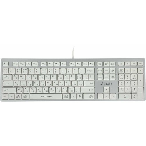 Клавиатура A4TECH Fstyler FX50, USB, белый [fx50 white]