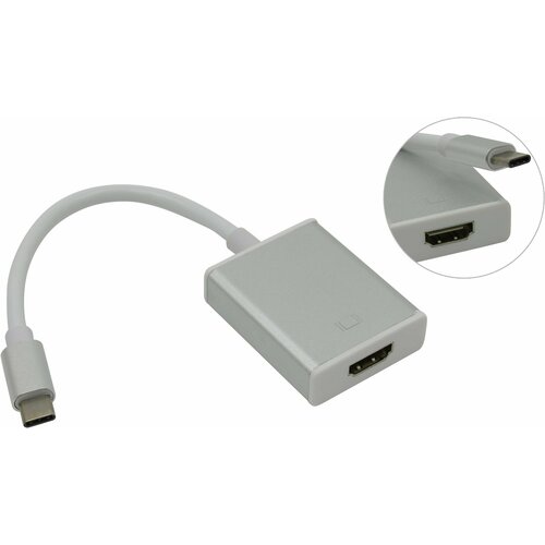 Кабель-адаптер B&P USB-C -> HDMI (F) 0,2м переходник адаптер telecom usb type c hdmi usb type c usb tuc010 0 2 м серебристый