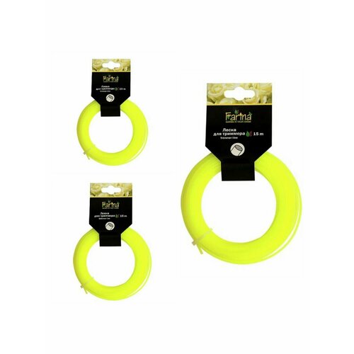 Леска для триммера d 2мм 15м круг Farina 93353 3шт