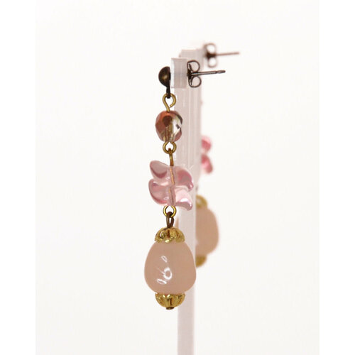 Серьги Bohemia Style, хрусталь, розовый