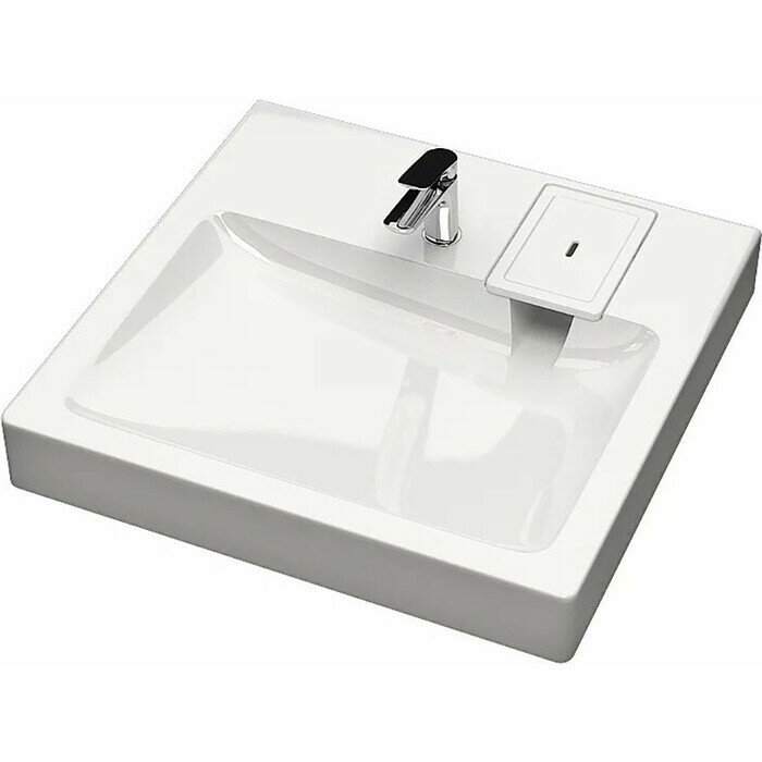 фото Раковина над стиральной машиной Reflexion Kappa 60x60 с кронштейнами и сифоном (RX6060KA)