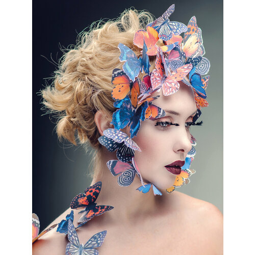 Картина на стекле Модель и бабочки AG 40-211 40x50 см 6750₽