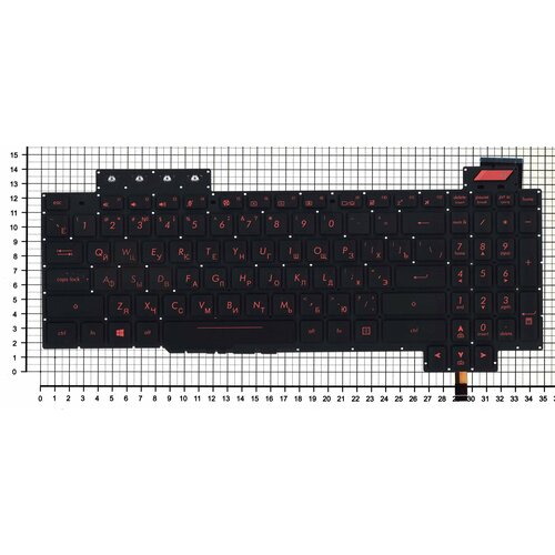 Клавиатура для ноутбука Asus FX503 черная с красной подсветкой клавиатура для ноутбука asus fx503 zx63vd fx63 gl703 90nr0gp1 r31us черная с красной подсветкой