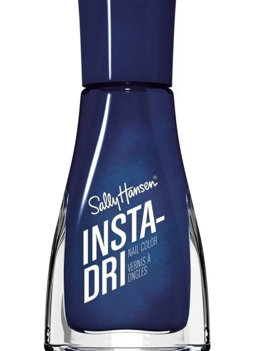 Sally Hansen Лак для ногтей Insta-Dri, 9 мл, 493 midnight drive сатиновый синий