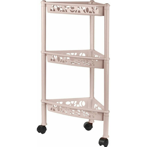 Plastic Republic Keeplex Light KL2832 Этажерка на колесиках трехсекционная угловая 383х222х69см 1240₽