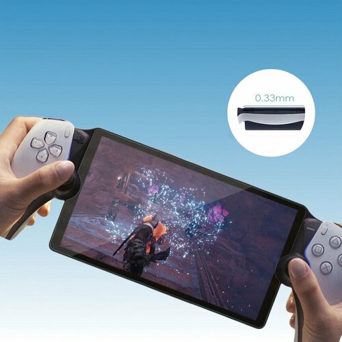 Защитное стекло для игровой приставки Playstation Portal + 4 накладки на стики protective case for sony playstation portal flexible soft tpu cover for playstation portal ps5 portable console protective case