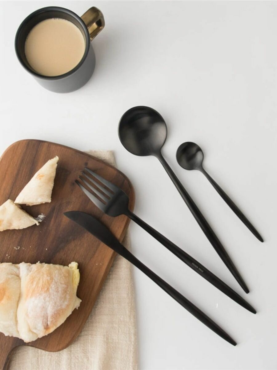 Набор столовых приборов Xiaomi Maison Maxx Stainless Steel Modern Flatware Set black