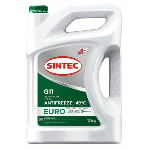 Антифриз Euro G11 Зелёный 10Кг SINTEC арт. 990571