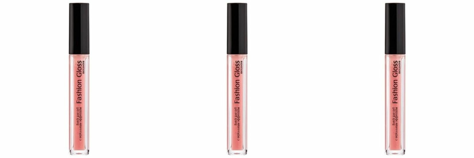 Relouis Блеск для губ с зеркальным эффектом Fashion Gloss, 02 Восторг Парижа, 3 уп.