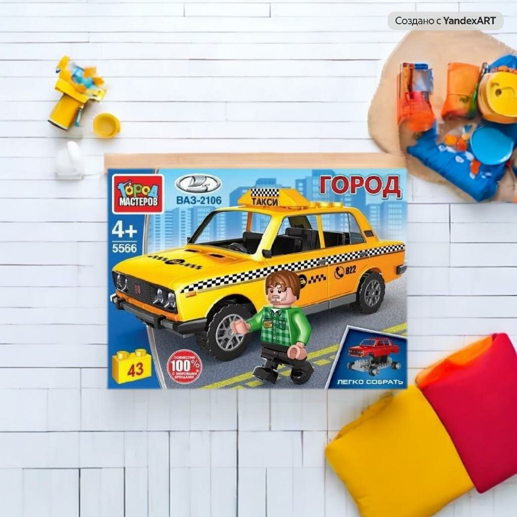 Конструктор Lada-2106 такси, 43 деталей 5566-CY