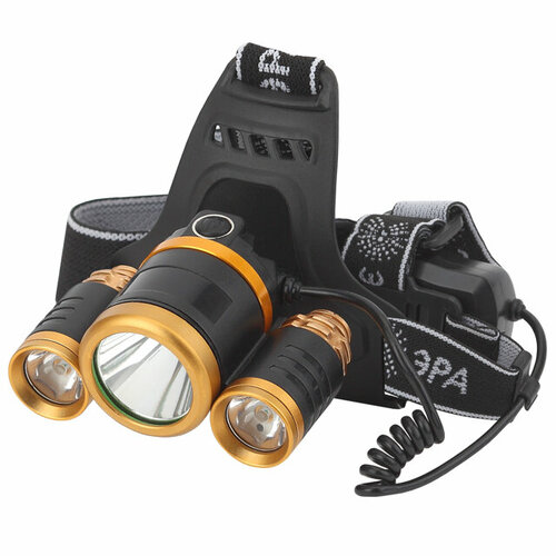 Фонарь налобный эра gb-809 82вт 11хled аккумулятор трехламповый 4317₽