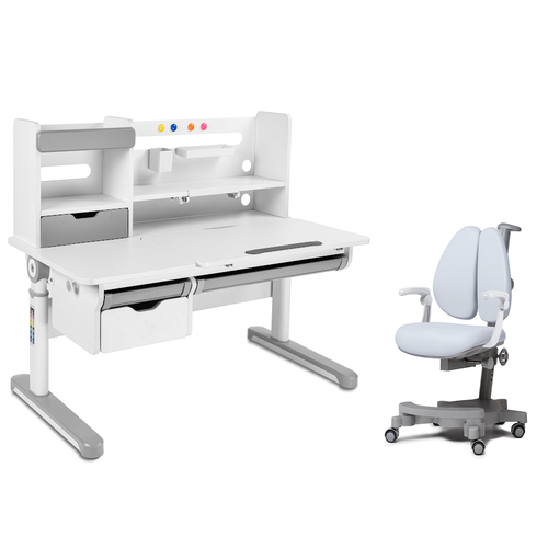 Комплект парта Pensare Grey + кресло Brassica Grey c подлокотниками