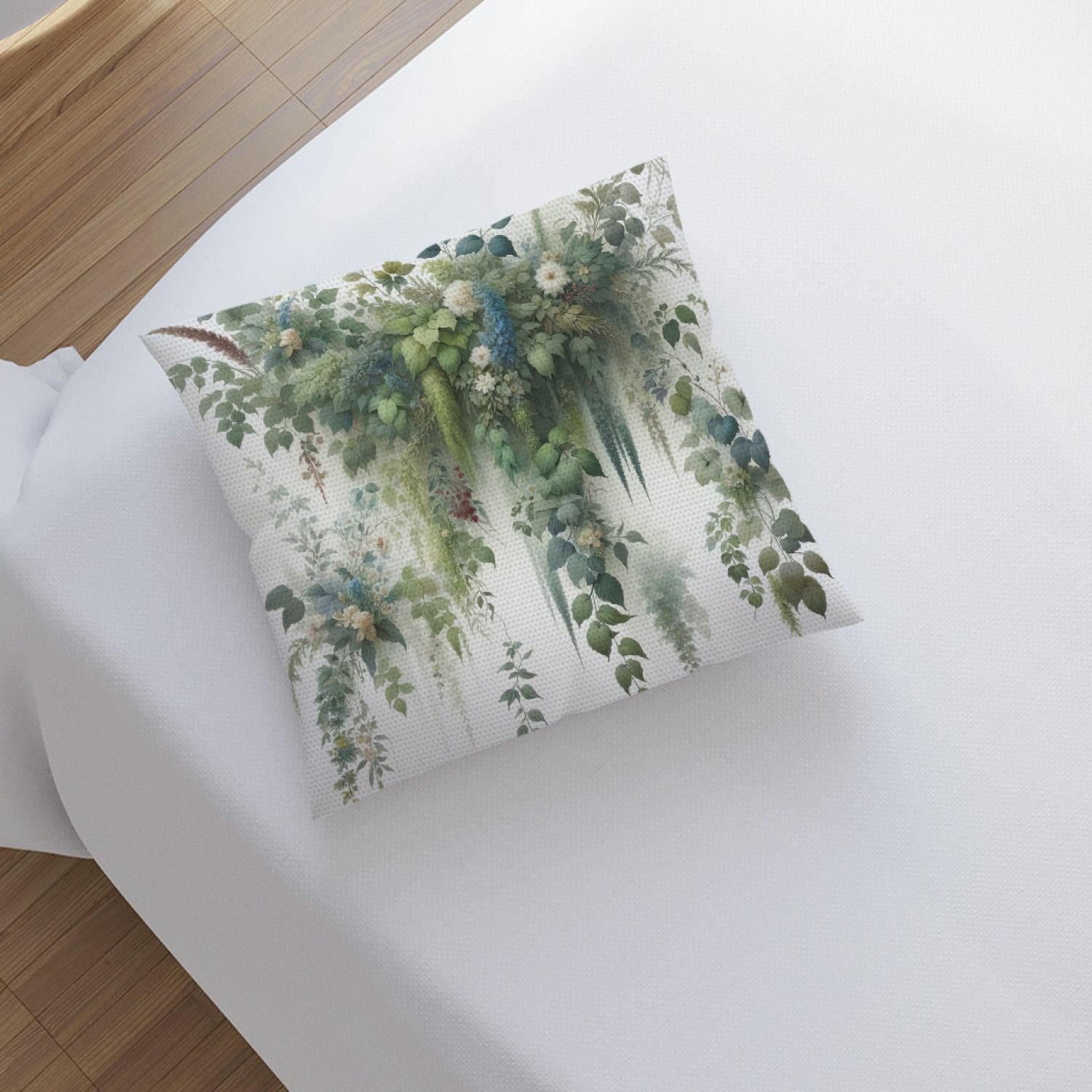 Наволочка декоративная на молнии JoyArty, чехол на подушку "Цветы в тумане", 45х45 см