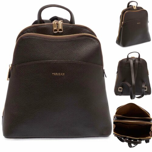Рюкзак TERGAN, 2, фактура зернистая, коричневый