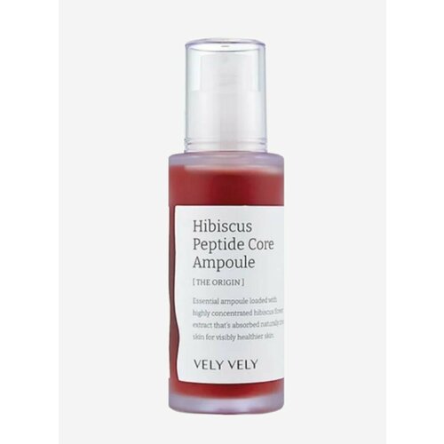 Vely Vely Сыворотка для лица увлажняющая антивозрастная Корея Hibiscus Peptide Core Ampoule, 40 мл сыворотка для лица vely vely сыворотка для лица hibiscus peptide core ampoule