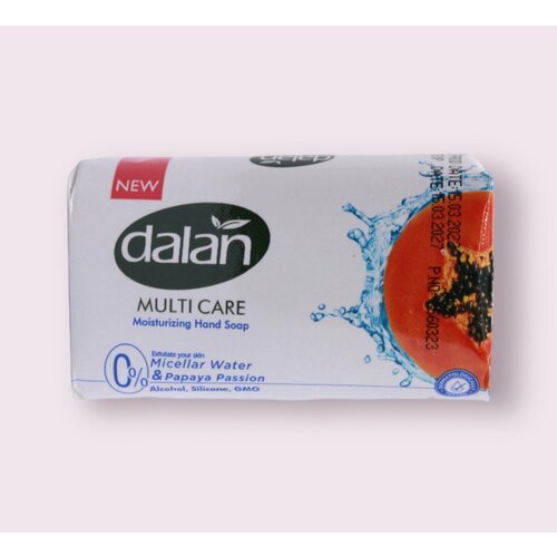 Dalan натуральное, увлажняющее, турецкое мыло с мицеллярной водой и ароматом папайи
