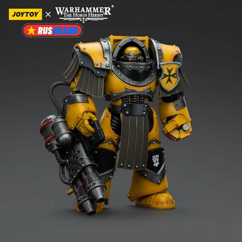 Подвижная фигурка JOYTOY Warhammer 40000 Imperial Fists Legion Cataphractii Terminator Squad Legion Cataphractii with Heavy Flamer